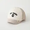 Nova Boina Infantil com Letra Bordada de Aba Curta Bico de Pato Outono e Inverno Lã de Cordeiro Chapéu Escolar Quente Boné de Baseball Unissex para Bebê