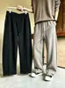 Calça Casual Masculina Elegante para Outono/Inverno, Acolchoada, Lâmina Curva, Nível Deus, Emagrecedora, Versátil, Cintura Elástica