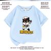 Camiseta Infantil de Gato Negro Sheriff Manga Corta Tallas Mediana y Grande Ropa Infantil Niños y Niñas Top Versátil Nuevo Verano 2023