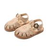 Sandalias personalizadas para niñas de comercio exterior 2025 nuevo bebé baotou suela suave niños huecos zapatos de princesa cómodos suela suave pequeño