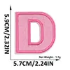Parches de Tela Bordados con Lentejuelas Rojo Rosa, Letras y Números en Inglés, con Adhesivo Termofusible para Decoración de Ropa y Accesorios de Bolsos