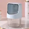 Organizador de Bastoncillos de Algodón para el Hogar Transparente Multiusos Fácil de Guardar con Tapa Giratoria a Prueba de Polvo y Recipiente a Prueba de Polvo para Guardar Palillos