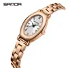 Reloj de cuarzo popular de la marca Sanda, reloj de nicho para mujer, reloj de moda con correa para exteriores, reloj de cuarzo resistente al agua para mujer