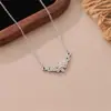 Collar Colgante de Corona de Flores con Forma de Arroz para Mujer, Moda de Lujo Ligero con Diseño de Nicho, Nueva Cadena para Clavícula 2025 Regalo para Novia