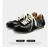 Versión de Piel de Vaca~Zapatos de Entrenamiento Alemanes Ocultos para Aumentar la Altura Mujer Estilo Retro Suela Suave Ins Suela Fina Zapatos Casuales Forrest Gump Deportivos Zapatos para Mujer
