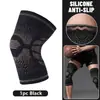 Nueva rodillera deportiva de iones de cobre transfronteriza para hombres y mujeres, manga larga deportiva tejida de nailon para maratón para la protección de la articulación de la rodilla