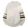 Suéter de Cuello Redondo para Hombre, Nuevo Estilo Otoño e Invierno 2025 Suéter de Punto, Tejido de Punto Estilo Retro Holgado para Adolescentes