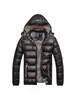 Chaqueta Ligera de Algodón con Capucha para Hombre, Casual Otoño e Invierno, Lista para Usar, Color Sólido, Cuello Desmontable, Bolsillo con Cremallera Engrosado, Ajustada para Jóvenes