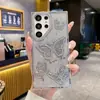 Adequado para Capa de Celular Samsung S25Ultra, Borboleta com Strass Brilhante Galvanizado S26 Transfronteiriça Anti-Queda A26 Capa Macia Anti-Queda