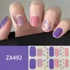 ZA adesivos de unha brancos sem cozer adesivos completos à prova d'água patch de unha alta qualidade estilo simples cola de esmalte atacado