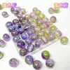 Contas de Resina Luminosas que Mudam de Cor 8-16mm Cor UV que Muda de Cor Glitter Fino Olho de Gato Contas Acessórios para Joias DIY Material Contas