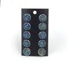 Pendientes de Acero de Titanio con Cielo Estrellado de 12 mm, En Stock Transfronterizo, 5 Pares por Tarjeta, Pendientes Redondos Estilo Ins