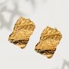 Aretes Exagerados de Acero Inoxidable Joyería Geométrica Transfronteriza Europea y Americana Aretes para Mujer Joyería de Alta Gama Accesorios de Lava