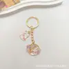 Llavero de Conejo Lindo Estilo Chino Flor Aleación Creativo Dibujos Animados Exquisito Llavero Colgante de Bolso Colgante Pequeño