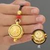Llavero de Latón con los Doce Signos del Zodiaco, Colgante Atractor de Fortuna, Llavero Tejido a Mano para Coche