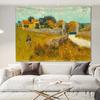 Tapiz de tela con pintura al óleo nórdica popular en Internet para colgar en la pared, para dormitorio, decoración de casa de familia, fondo de cama