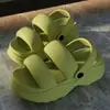 Sandalias de Plataforma Gruesa de Gama Alta para Mujer, Estilo Celebridad de Internet de Verano, de Moda con Dos Formas de Usar, Chanclas de Playa con Sensación de "Pisar Caca", Antideslizantes