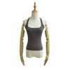 7373-24 primavera novo americana quente menina Sexy Stretch Slim gola quadrada fora do ombro casual alça estreita colete