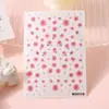 Arte de Uñas Rosa Estilo Japonés Rosa Dibujo Animado Amor Pegatina para Manicura Pegatina Adhesiva para Uñas Joyería
