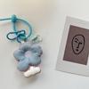 19272 Colgante de Flor Bordada Accesorios para Bolsos Colgante de Joyería Niña Combinación Tela Relleno de Algodón Muñeca Niña Linda