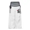 Calça de Moletom Patchwork Bolinhas Estilo Americano com Punho Unissex Solta Plissada Dança Jazz Perna Larga Reta Casual Tendência