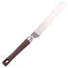 Herramientas para hornear Espátula de acero inoxidable para crema Espátula curva para decorar pasteles con mango de madera Espátula para crema Herramientas para pasteles