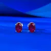 Nuevos Pendientes Pequeños Ovalados de Plata S925 5*7mm de Cultivo Mujing, Moda Versátil Simple Estilo Ins, Modelo Transfronterizo para Transmisión en Vivo