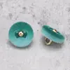 Botones de Resina de Terciopelo para Trajes Tang y Hanfu, Botones Metálicos para Suéteres y Abrigos, Botones Decorativos Redondos Cosidos a Mano, Disponibles en 20 Colores