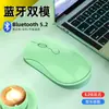 Ratón inalámbrico transfronterizo al por mayor del fabricante, ratón recargable silencioso, ratón Bluetooth para juegos, ratón de doble modo macaron
