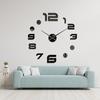 Reloj de Pared Tridimensional, Reloj Divertido, Decoración Creativa para Sala de Estar y Dormitorio, Reloj de Pegatina de Pared, Reloj Espejo, Montado en la Pared Estilo Nórdico