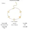Collar de Trébol de Cinco Hojas con 10 Flores Colgante de Acero de Titanio para Mujer, Pulsera de Cadena para Clavícula de Lujo Ligero de Moda