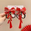 Accesorios Tradicionales para el Cabello de Niñas para Año Nuevo, Pinzas para el Cabello con Lazo Estilo Chino Hanfu de Año Nuevo, Horquillas para Bebé Año del Caballo al por Mayor