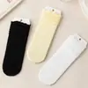 Meias Fungus Edge Verão de Pile Fino Meias de Renda Brancas Meias Femininas de Renda até a Metade da Panturrilha Respiráveis Doces Vazadas Meias Femininas