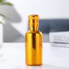 Frasco conta-gotas 10ml galvanizado para óleo essencial, frasco spray de pressão, frasco dispensador cosmético portátil, frasco de embalagem para skincare