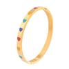 Pulsera de acero de titanio amor nubes gota de aceite irregular pulsera niñas alto sentido moda europea y americana pulsera chapada en oro de 18k