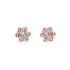 Brincos de Flor de Camélia em Prata Pura S999 para Mulheres, Incrustados com Diamantes e Zircônias, Design Personalizado de Luxo Leve, Presente de Aniversário, Brincos da Moda para Meninas