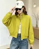 Chaqueta corta versátil con cuello alto para mujer, nuevo estilo otoño 2026, holgada y a la moda, rejuvenecedora, estilo coreano, top de manga larga moderno