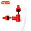 Botella de Vidrio para Cerveza Artesanal con Tapa de Rosca Conector de Tres Vías Accesorios para Llenado de Cerveza Casera Entrada y Salida de Aire Conector de Carbonatación Kegland
