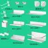 Tablero perforado redondo Accesorios metálicos Estante Artículos varios de escritorio Portalápices Caja de almacenamiento Gancho Estante de almacenamiento sin clavos Portarrollos de papel