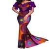 1 Pieza Vestido Étnico Africano para Mujer Vestido Largo Algodón Ankara Vestido Largo WY7965