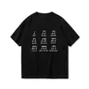 Camiseta unisex de manga curta em seda de leite, com corte solto, estampada com notas musicais, adequada para estudantes de piano, top solto simples e versátil
