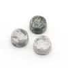 Base de bola de piedra de ágata de cristal natural base de polvo soporte de piedra de cristal base de piedra con forma de huevo adornos de asiento de bola redonda