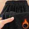 Calça de Lã de Ovelha para Primavera, Outono e Inverno, Macia e Confortável, Perna Reta Estreita e Perna Larga Fluida para Mulheres, Calça de Moletom Estilo Preguiçoso