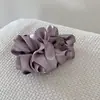 Grampo de Cabelo com Laço de Tecido Francês, Acessórios de Cabelo Elegantes, Mini Presilha Banana Dourada de Alta Qualidade, Presilha Vertical para Rabo de Cavalo na Parte de Trás da Cabeça Feminina