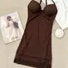 Nueva faja de comercio exterior con estampado de cebra para mujer, vestido moldeador con control de abdomen, faja reductora, sujetador y vestido base sexy