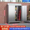Gabinete de Almacenamiento Exterior de Acero Inoxidable 304, Resistente a la Lluvia y al Sol, Gabinete de Almacenamiento para Balcón Doméstico, Gabinete de Herramientas de Almacenamiento con Techo Inclinado para Patio