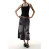 Jeans de Pierna Recta Talla Grande 5XL para Mujer, Estilo Americano, Dobladillo Crudo, Diseño Desgastado, Pantalones Cortos de Verano, Nuevo Estilo Retro