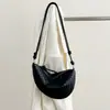 Bolsa de Pele de Ovelha Nova Feita à Mão Tecida Croissant Super Invencível Quente Grande Capacidade Bolsa de Bolinho Bolsa Crescente Bolsa de Ombro