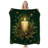 Manta de Franela de Ángel Navideño Simple Transfronteriza, Manta Cubierta para Aire Acondicionado Estampada, Manta Temática Navideña, Personalizable