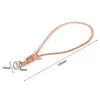 Broche de Langosta de Metal, Cordón de Cuero de Terciopelo, Colgante de Cordón de Piel de Vaca, Accesorios para Joyería DIY, Llavero, Cordón Colgante Tejido a Mano